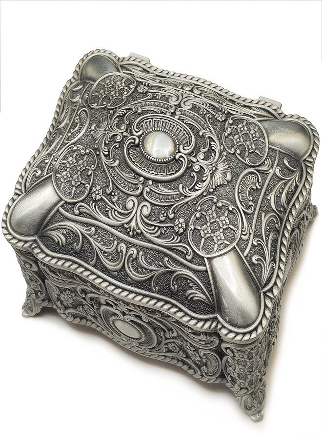 falado Antique Emboss Alloy Metal Jewelry Music Box Wind Up and Golden Movement Music Box for Christmas/Birthday/Valentine's Day/Mother's Day (Happy Birthday) - Image 2